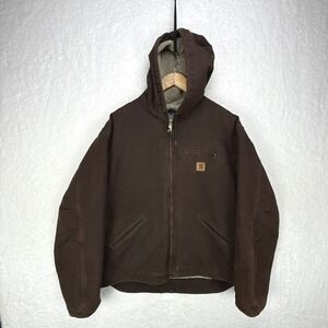 Carhartt Sierra Jacket Sherpa Lined Mens 2XL J141 DKB Dark Brown